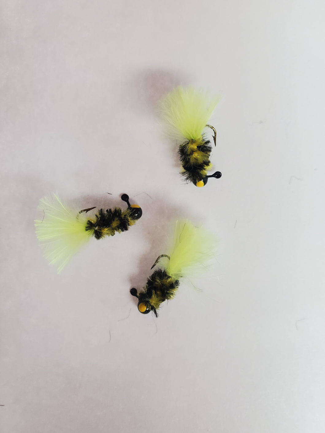 bumble bee fishing lure Bumble Bee with Fluorescent Yellow Tail Mini Jig – Weaver's Tackle Store
