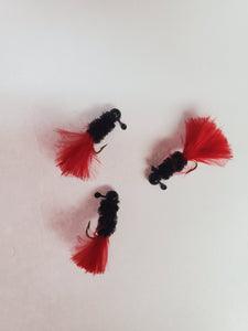 Black with Red Tail Mini Jig