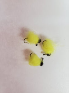 Fluorescent Yellow Fur Bug Mini Jig
