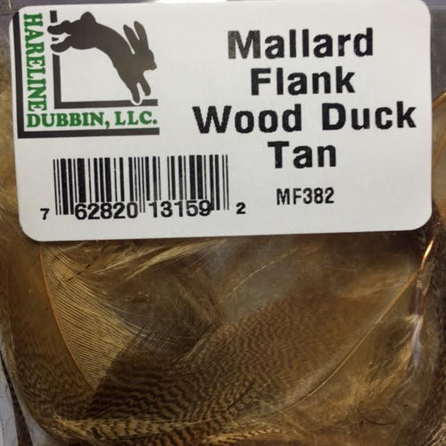 Hareline Dubbin Mallard Flank Wood Duck Tan